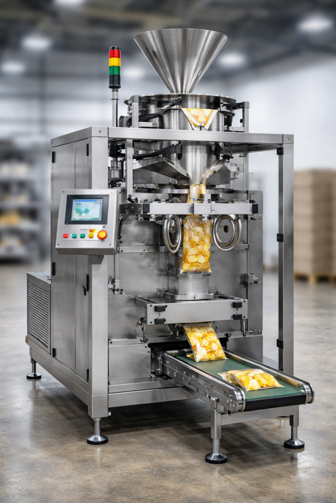 Vertical form fill and seal machine